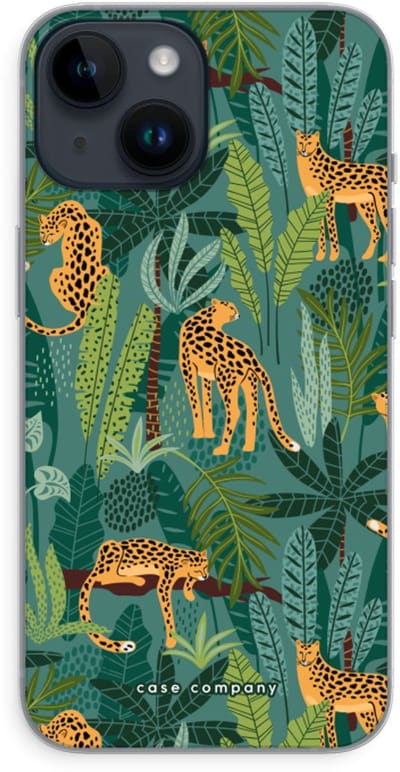 Case Company® - Hoesje geschikt voor iPhone 14 hoesje - Luipaard 2 - Soft Cover Telefoonhoesje - Bescherming aan alle Kanten en Schermrand