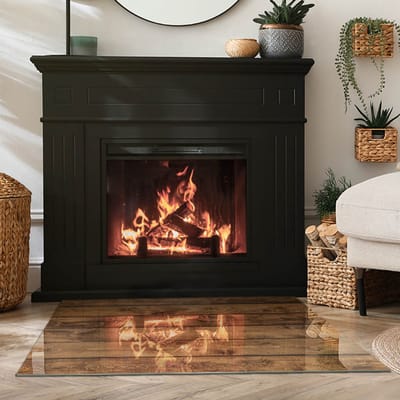Coloray Vloerplaat Houtkachel - Plaat voor Onder Houtkachel - 100 cm x 70 cm - Open Haard Accessoires - Bruin Vloerplaat Kachel - Vloerplaat Voor Kachel - Plaat onder Houtkachel - Kachel Onderplaat - Plaat Kachel