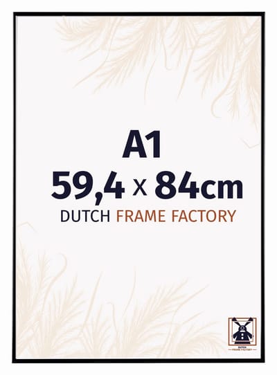 Fotolijst A1 59,4x84 cm - Kunststof - Zwart Hoogglans - Easy