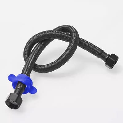 Profielenloods - Aansluitslang flexibel 3/8" x 1/2" zwart 350 mm (35cm)