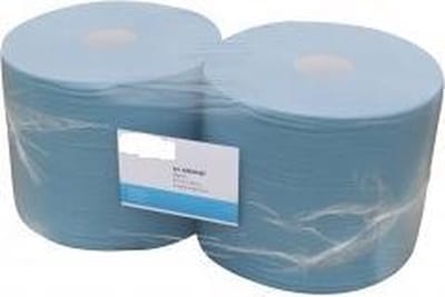 Kortpack - Industrie papier op rol - Hoogwaardig poetspapier - 26cm x 380mtr - 2 rollen - blauw - kern: 62mm - (041.0261)