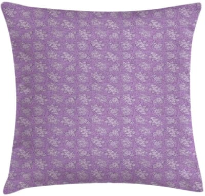 ABAKUHAUS – Bloemenkussenhoes 40x40 cm – Aan beide zijden bedrukt, Mauve/Lila