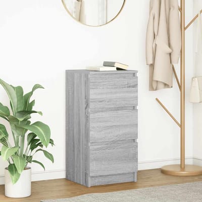 vidaXL - Dressoir - 37,5x35x76 - cm - bewerkt - hout - grijs - sonoma - eikenkleurig