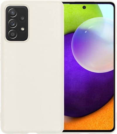 Hoesje - Geschikt voor Samsung Galaxy A52 - Sterk & Shockproof - Siliconen Case - Hoes Cover - Telefoonhoes - Wit
