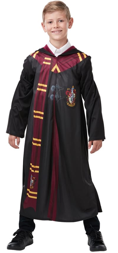 Rubies - Harry Potter Kostuum - Gryffindor Mantel Kostuum Kind - Rood, Geel, Zwart - Small / Medium - Carnavalskleding - Verkleedkleding