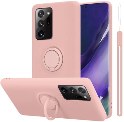 Cadorabo Hoesje geschikt voor Samsung Galaxy NOTE 20 ULTRA in LIQUID ROZE - Beschermhoes van flexibel TPU silicone Case Cover met ring