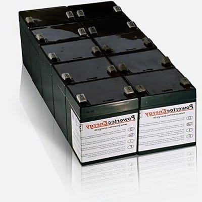 Vervangingsaccu - UPS Batterij - Stroom Beveiligen - Onderhoudsvrij AGM - 10 Stuks - Zwart