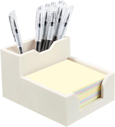 Memo Pad Houder van Silicone voor Plaknotities met Pen Slots - Geschikt voor 3x3 Inch Plaknotities, Perfect voor Organisatie en Notities