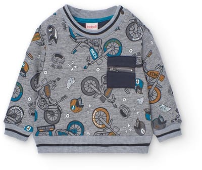 Boboli Fleece Printed Trui Veelkleurig 24 Months Jongens