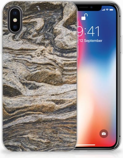 Apple iPhone X | Xs TPU Siliconen Hoesje Steen