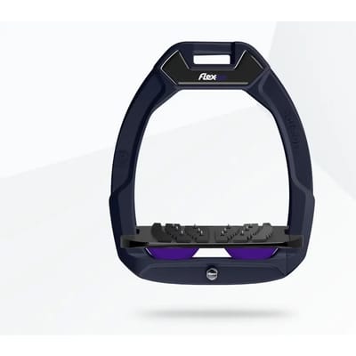 Veiligheidstijgers Paardrijden Ingesteld Ultra Grip Aluminium/Zwart/Paarse Flex-On Safe-On