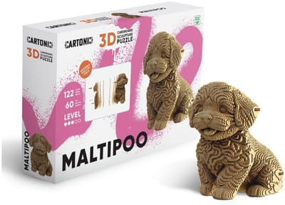CARTONIC-3D PUZZLE -MALTIPOO- puzzelen karton 3D DIY Creatief Speelgoed Decoratie Interieur Cadeau Ecologisch Voor kinderen en volwassenen