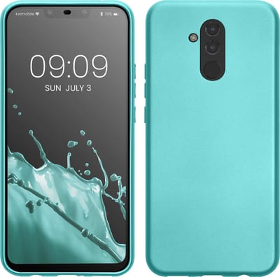 kwmobile telefoonhoesje geschikt voor Huawei Mate 20 Lite - Hoesje voor smartphone - Back cover in metallic mintgroen