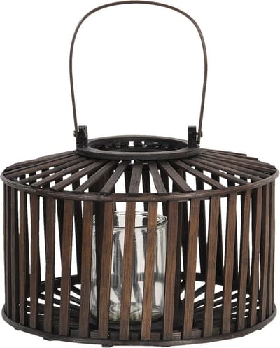 Clayre & Eef Windlicht Ø 33x24 cm Bruin Hout