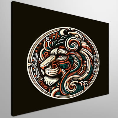 Modern dieren schilderij | Dierlijk geïnspireerde creaties in een hedendaagse kunstzinnige context | Kunst - 20x20 centimeter op Canvas | Foto op Canvas