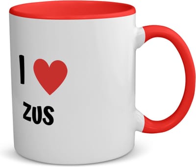 Akyol - i love zus koffiemok - theemok - rood - Zus - de liefste zus - verjaardag - cadeautje voor zus - zus artikelen - kado - geschenk - 350 ML inhoud