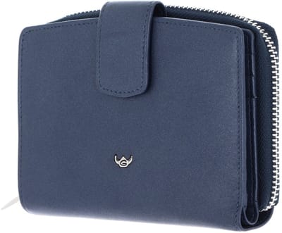 Golden Head Leren portemonnee Valencia RFID Protect Kombischeintasche mit Riegel 1438 Saphir donkerblauw