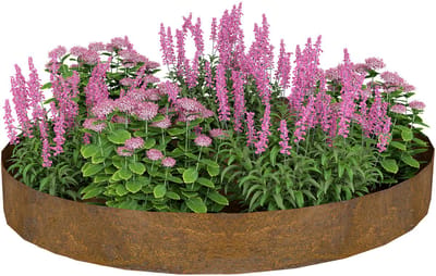 ACXIN Rasenkante - Metalen Beetumranding - Flexibel voor Tuin en Bloembedden - Roestkleur - Rechte Vorm - 5 m