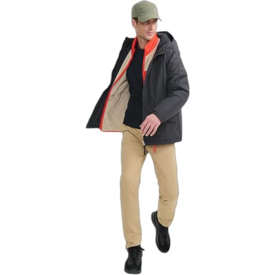 Korte waterdichte jas met capuchon Aigle MTD® Ouate Dupont Sorona®