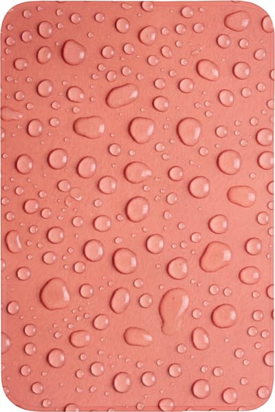 WC mat 60x90 cm - Antislip - Water - Druppels - Roze - Toiletmat - Vloermat - Douchemat - Toilet tapijt - Toiletmatten