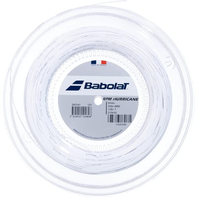 De Babolat RPM Hurricane Tennisnaar 200m — 1.25mm Wit.