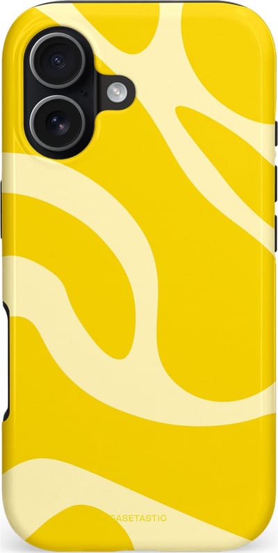 Casetastic hoesje geschikt voor Apple iPhone 17 - MagSafe - Dubbellaagse bescherming - Citroen Gele Zonnestraal - Fashion Case - Geel Crème