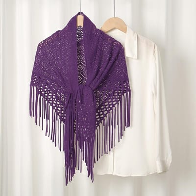 Gebreide Katoenen Tassels Sjaals Sjaal Vrouw Zacht Hoge Kwaliteit Wikkels Dames Reizen Strand Cape Vrouw Holle Mode Sjaals blue