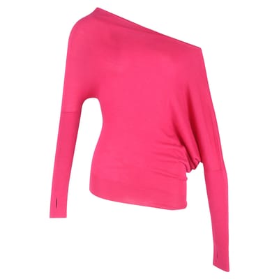 Tom Ford asymmetrische trui met één schouder in roze kasjmier