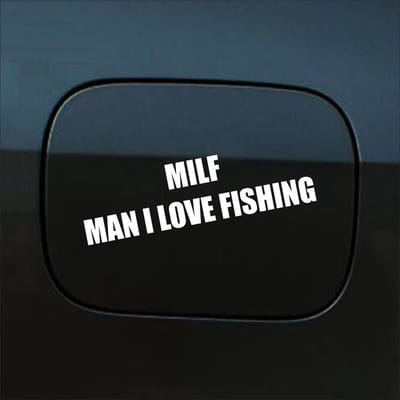 Bumpersticker - Milf - 4,1 X 14,8 - Wit