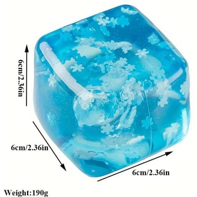 Squishy IJsklontje Fidget Speelgoed, Stressverlichtende Bal voor Volwassenen Kinderen Angst, Sensorisch Speelgoed voor Autisme ADHD, Paas Kerstcadeau