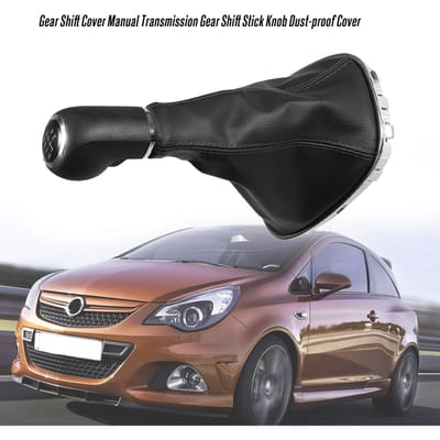 Pommeau de Levier de Vitesse 5 Vitesses Soufflet de Levier de Vitesse pour Opel Corsa D Anti-poussière blanc
