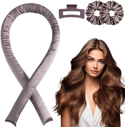 Dailygoods - Heatless Hair Curler Set, Dream Wave Haar Krullen Zonder Hitte voor Lang Haar, Overnight Blowout Rods, Donkerbruin