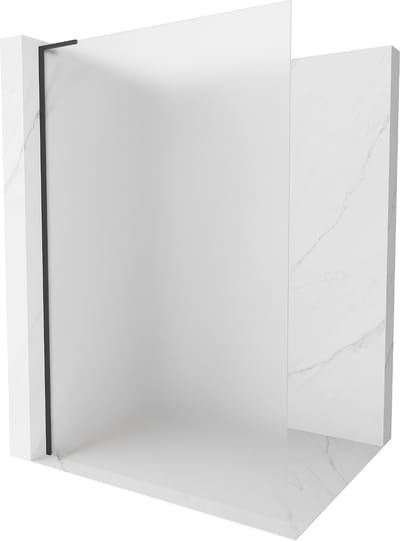 Mexen Kioto L douchewand Walk-in 70 x 200 , matglas, zwart - 800-070-103-70-30