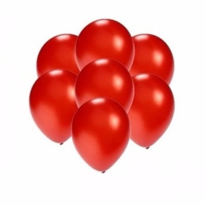 Party ballonnen in klein formaat - rood - 100x - 13 cm - feestartikelen/versiering