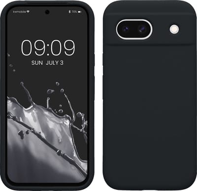 kwmobile telefoonhoesje geschikt voor Google Pixel 8a - Hoesje met siliconen coating - Smartphone case in bosbesblauw
