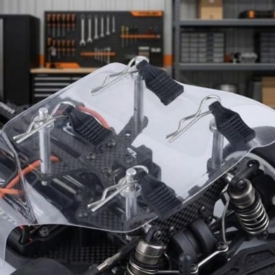 12 stuks metalen carrosserieclips voor RC modelbouw, universele bevestigingsklemmen voor voertuigchassis, geschikt voor 1/10, 1/12 en 1/16 modellen