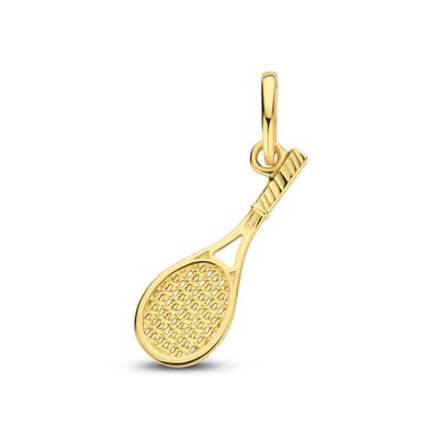 New Bling 9NBG-0708 Gouden Hangertje - Tennisracket - 15mm - 14 Karaat - Goud