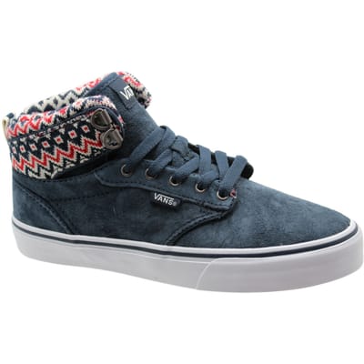 Vans Off The Wall Atwood Hi Top Lace Up Blauw Leer Dames Trainers VOTDX0 B39C