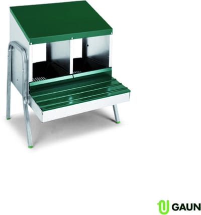 Gaun Legnest Met Pootjes 2 Compartimenten - Broeden - 54x50x56 cm Groen Aluminium