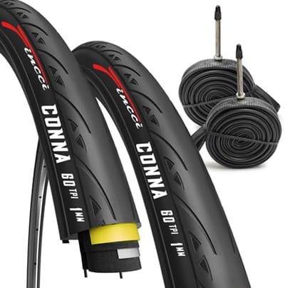 Set van 2 Racefietsbanden 700 x 25c - Opvouwbaar met Presta-Ventielen en Nylon Bescherming