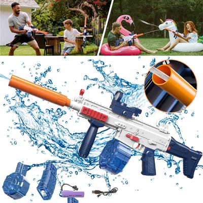 Elektrisch Waterpistool - Automatisch Waterpistool Met Één Druk Op De Knop - Ultralang Bereik - Waterpistoolblaster Voor Kinderen En Volwassenen