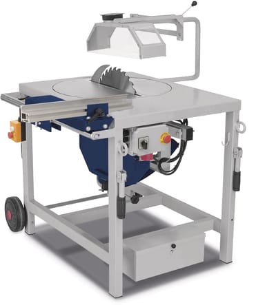 Mobiele zaagtafel voor hout voor de timmerman zaaghoogte 120 mm 2,8 kW 400V inclusief cirkelzaagblad dia. 400 mm Holzkraft TKS-Z400