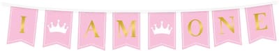 Flag banner - First birthday girl