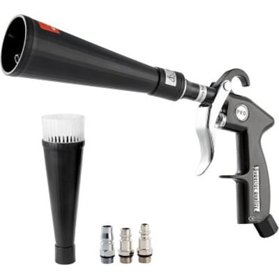 VEVOR persluchtreinigingspistool, 6–9,2 bar persluchtpistool met 2 nozzlesets, 360° draaibare nozzle voor grondige reiniging, hogedrukblaaspistool, compatibel met 1/4 NPT luchtcompressor.