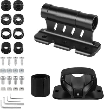 Fiets Voorvork Houder met Achterwiel Bevestiging - Aluminium Quick Release en Thru-Axle Montage voor Ø5/12/15x100mm en 15x110mm, Geschikt voor Auto's en Trailerwagens