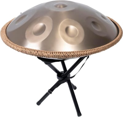 22 Inch Handpan Trommel 9-Tonen D Kurd 440Hz Inclusief Tas en Accessoires - Handgemaakte Percussie