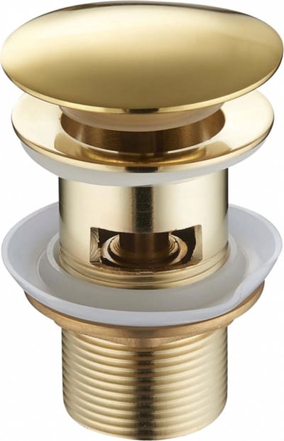 Mexen plug klik-klak rond met overloop, goud - 79920-50
