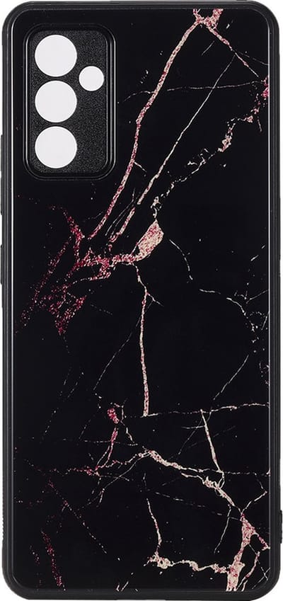 Shop4 - Samsung Galaxy A82 5G Hoesje - Harde Back Case Marmer Zwart