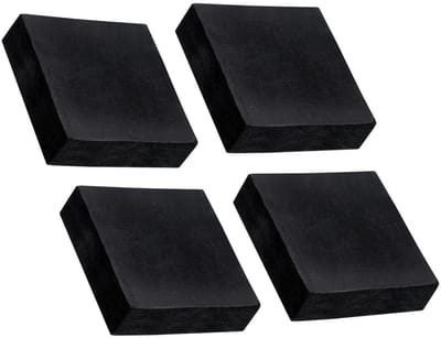 Dailygoods- Antivibratiepads 4 Stuks - Rubber - 50 mm x 50 mm x 15 mm - Antislip - Dempingsprestaties - Trillingsisolatie - Duurzaam