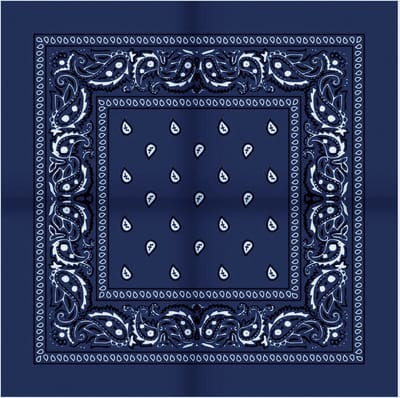 Bandana zakdoek 55cm donker blauw paisley